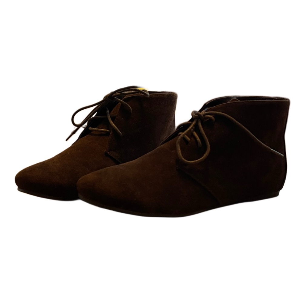 NWOT Forever 21 Tobacco Brown Size 9 Faux Suede Ankle Boots